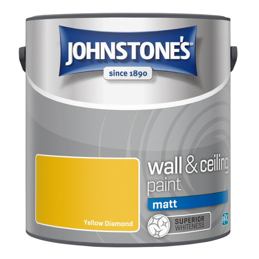 Johnstone's Wall & Ceiling Matt 2.5L Yellow Diamond