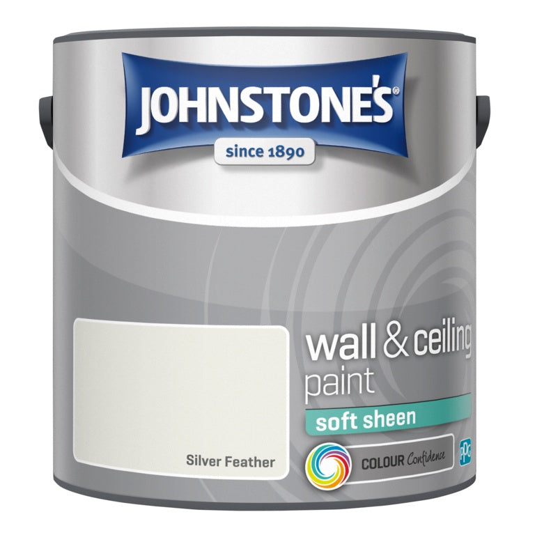 Johnstone's Wall & Ceiling Soft Sheen 2.5L Silver Feather