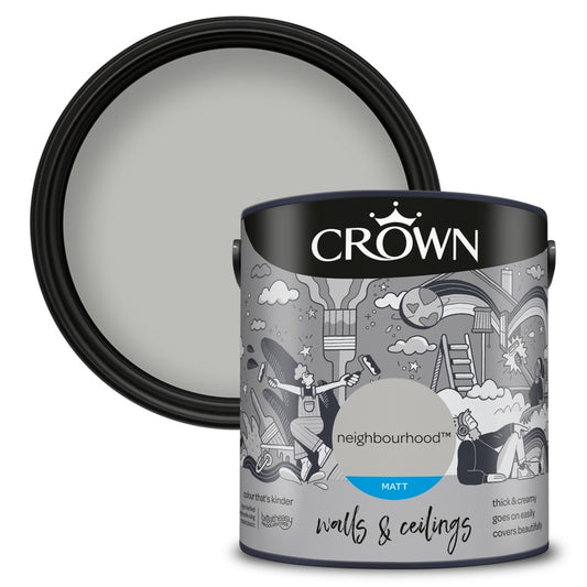 Crown Paredes y Techos Mate 2.5L Barrio