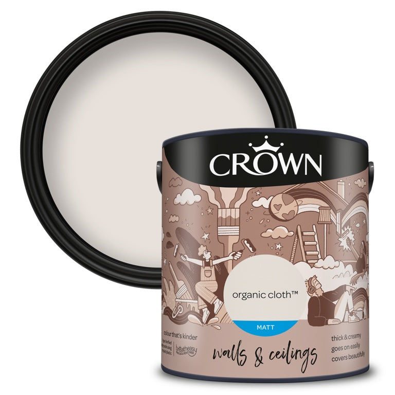 Crown Paredes y Techos Tela Orgánica Mate 2,5L