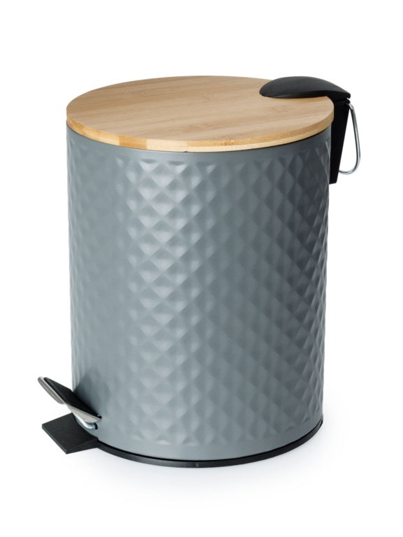 Blue Canyon Pedal Bin With Bamboo Lid