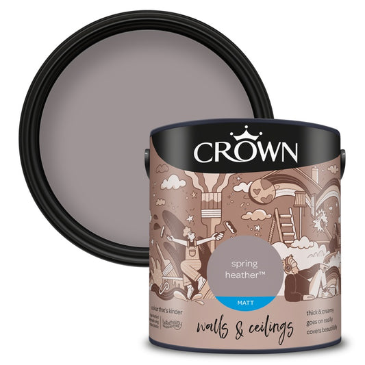 Crown Paredes y Techos Mate 2,5 L Spring Heather