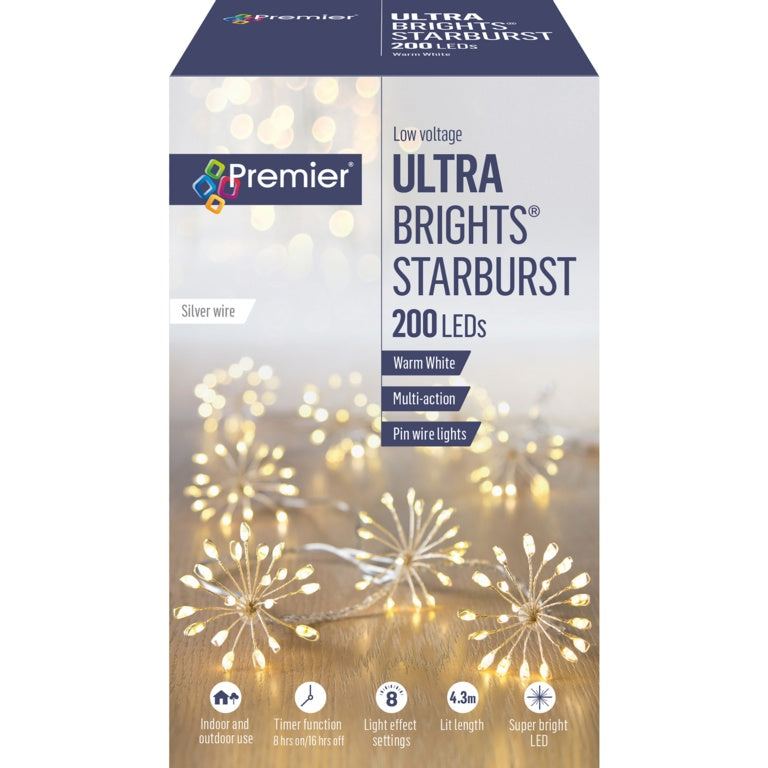 Premier 200 LED Multi Action UltraBrights Starburst With Timer