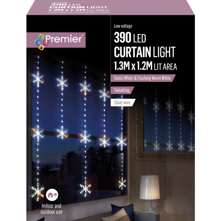 Premier Snowflake Twinkle Curtain