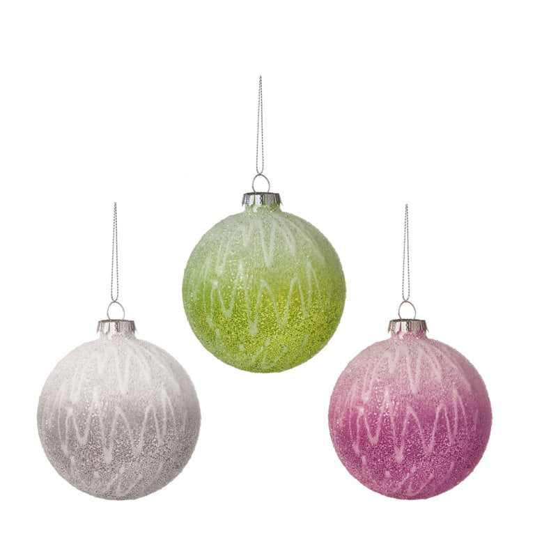 Premier Frosted Ombre Glass Bauble