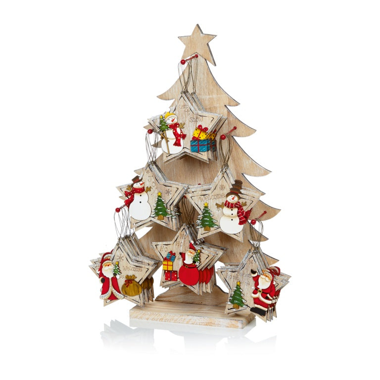 Premier Wood Christmas Tree Star Display