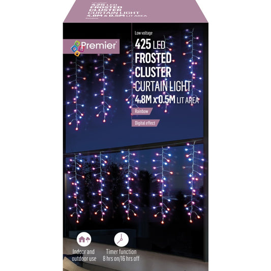 Premier Multi Action Frosted Cluster Icicle Lights