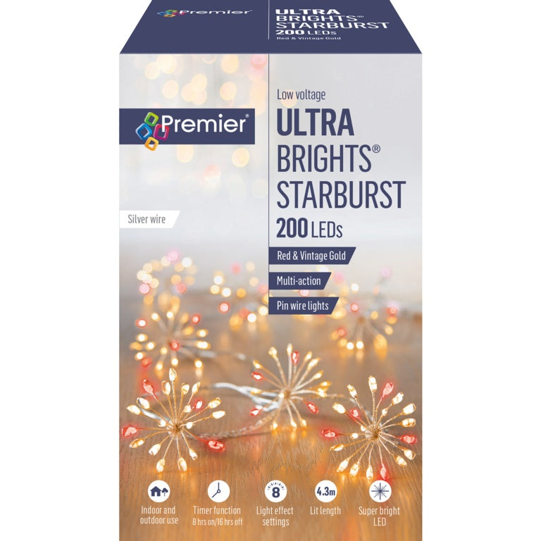 Premier 200LED Multi Action Ultrabrights Starburst With Timer