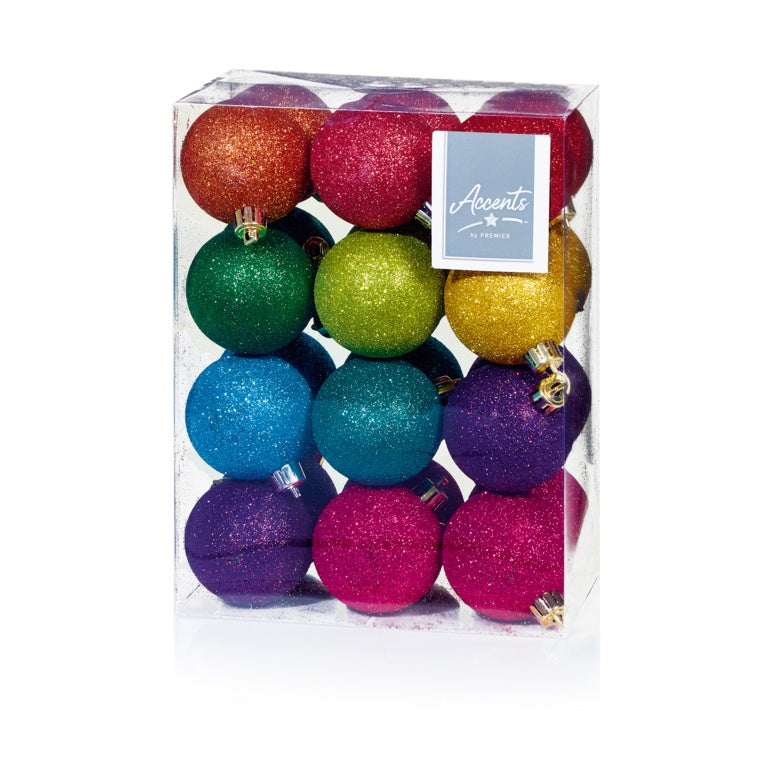 Premier Rainbow Glitter Balls Pack 24