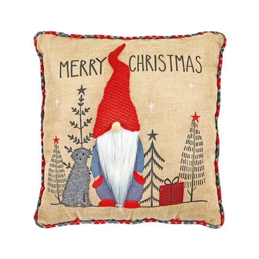 Premier Hessian-Tartan Gnome Cushion