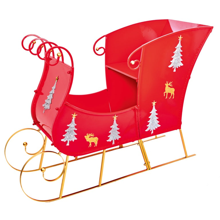 Premier Large Red Metal Sleigh