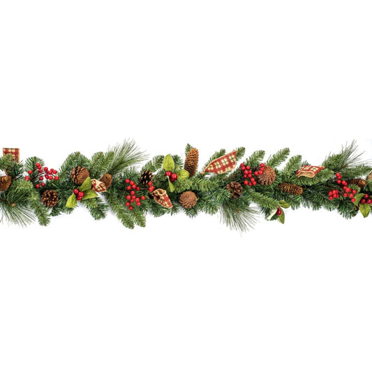 Premier Natural Berry Garland With Ribbon