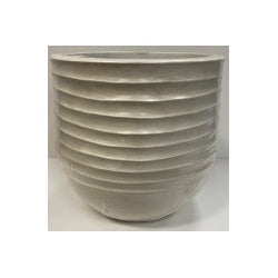 Kaemingk Jamie Plastic Round Planter Off White