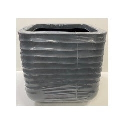 Kaemingk Jamie Plastic Square Planter Grey