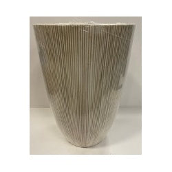 Kaemingk Vase à fleurs en plastique Lennox Beige