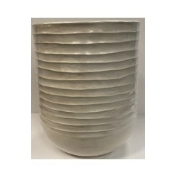 Kaemingk Jamie Plastic Round Planter Off White