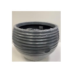 Kaemingk Jamie Plastic Round Planter Grey