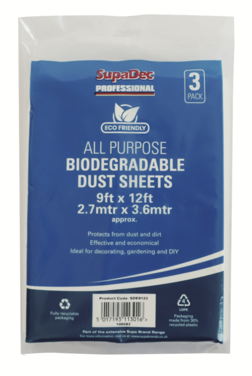 SupaDec Bio-Degradable Dust Sheet Triple Pack