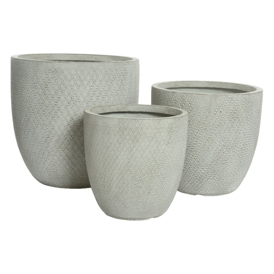 Kaemingk Fender Round Planter Fibre Clay