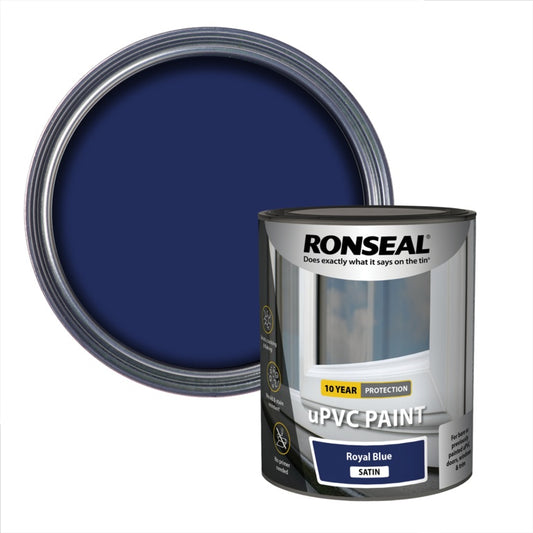 Ronseal UPVC Paint 750ml Royal Blue Satin