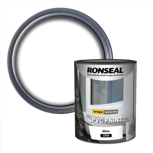 Ronseal UPVC Paint 750ml White Satin