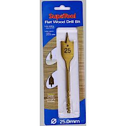 SupaTool Titanium Coated Flat Wood Drill Bits