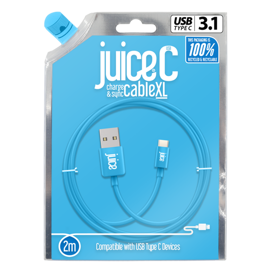 Cable redondo USB C para dispositivo Juice de 2 m