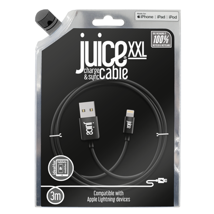 Juice 3m Round Lightning Cable