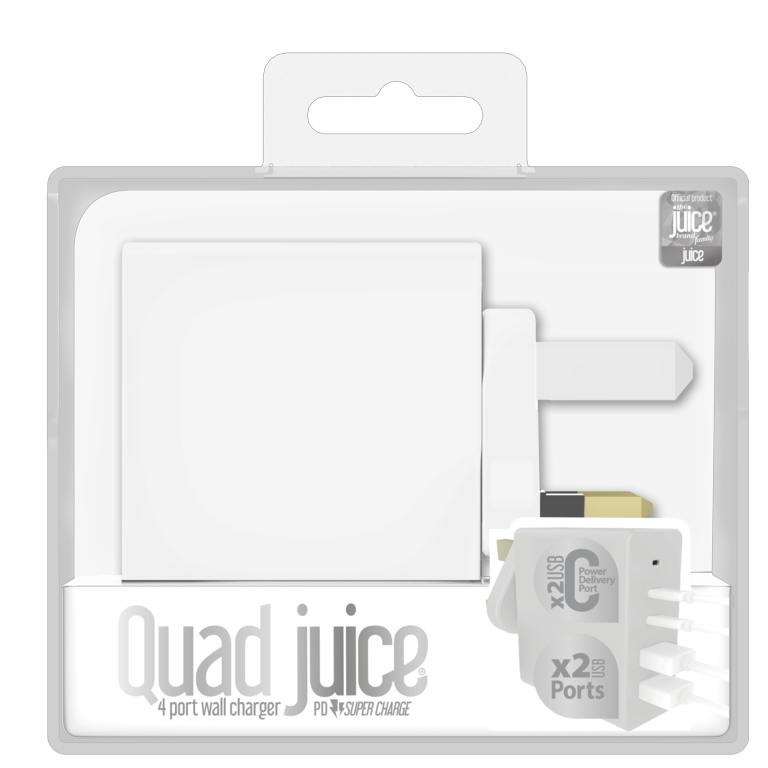 Juice Mains 4 Port Wall Charger