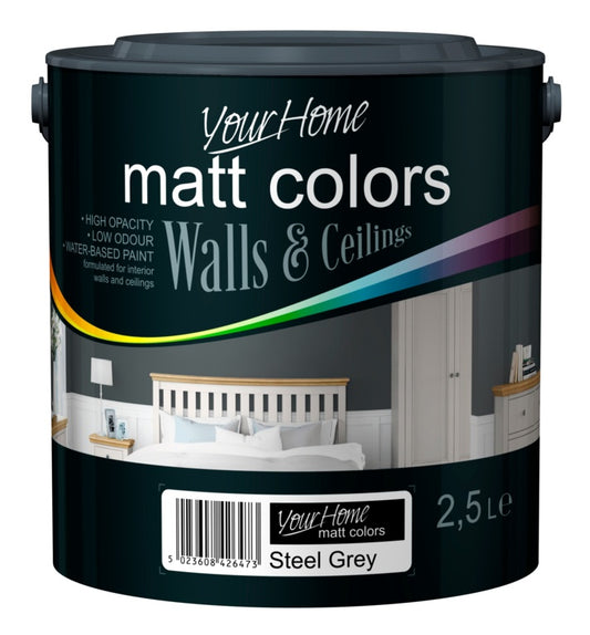 Your Home Emulsión Mate 2.5L Gris Acero