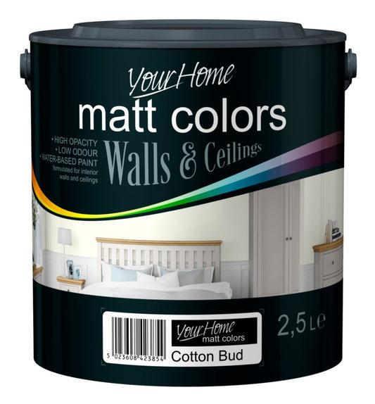 Your Home Bastoncillo de algodón Matt Emulsion 2,5 L