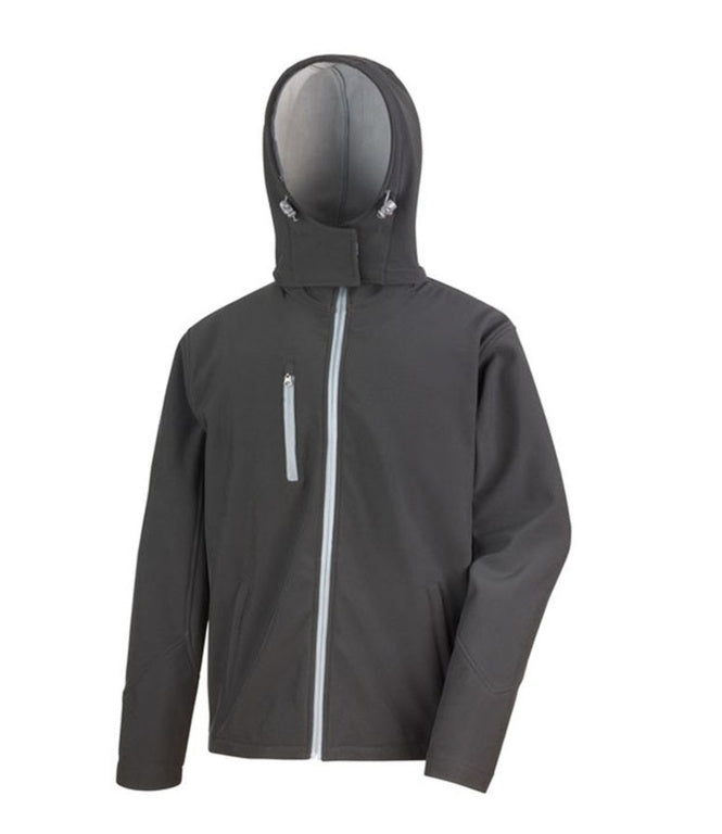 Pencarrie Hooded Soft Shell Black Jacket