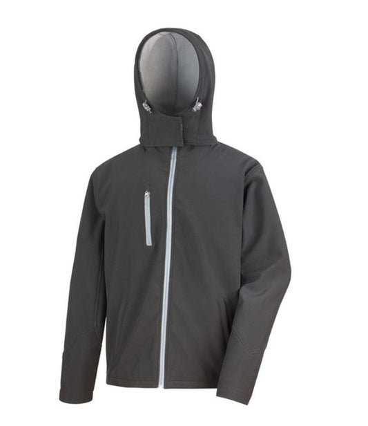 Veste noire à capuche Soft Shell Pencarrie