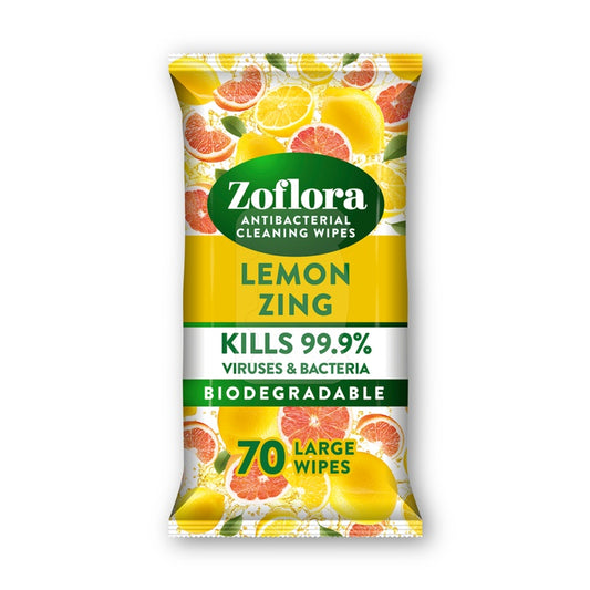Zoflora Lemon Zing Large Wipes