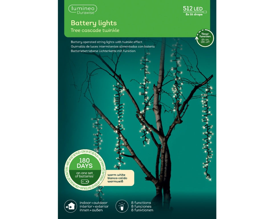 Lumineo Cascade Twinkling Tree Lights