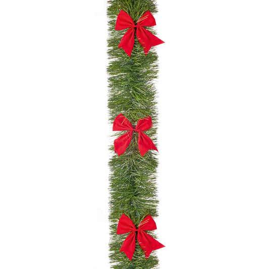 Premier 4-Ply Green Tinsel With Red Bows