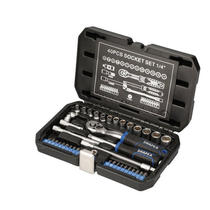 Draper Hi-Torq Metric Socket Set 1/4"sq Dr