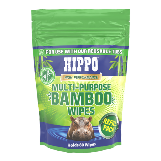 Recharge de lingettes multi-usages en bambou Hippo