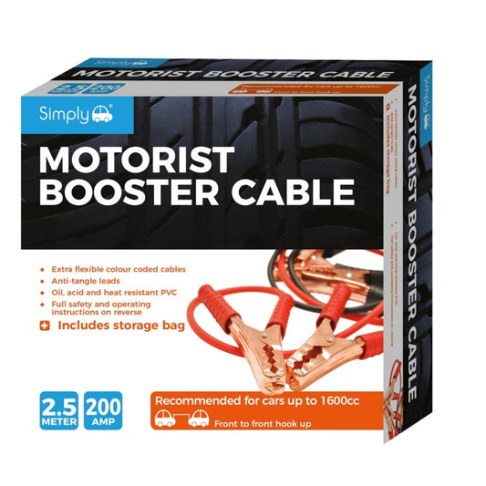 Cables de salto para motoristas en caja JRP de 200 amperios