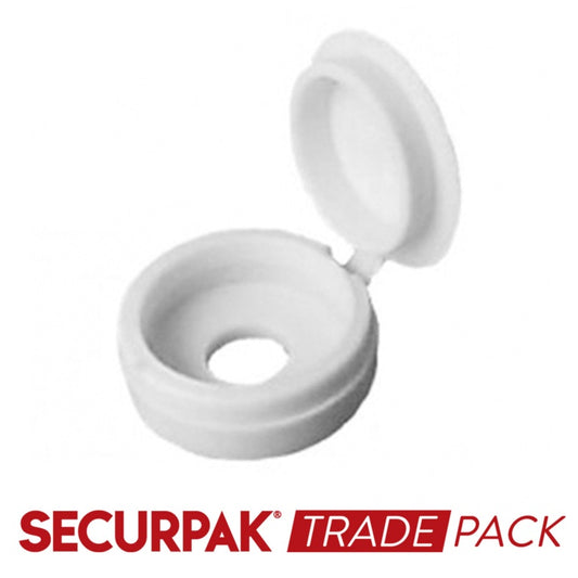 Securpak Bouchons à vis rabattables 10 g Blanc