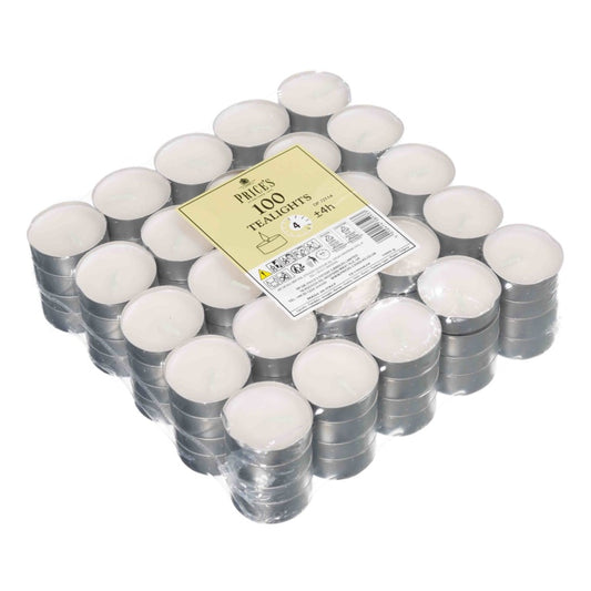 Price's Candles White Tealights Pack 100