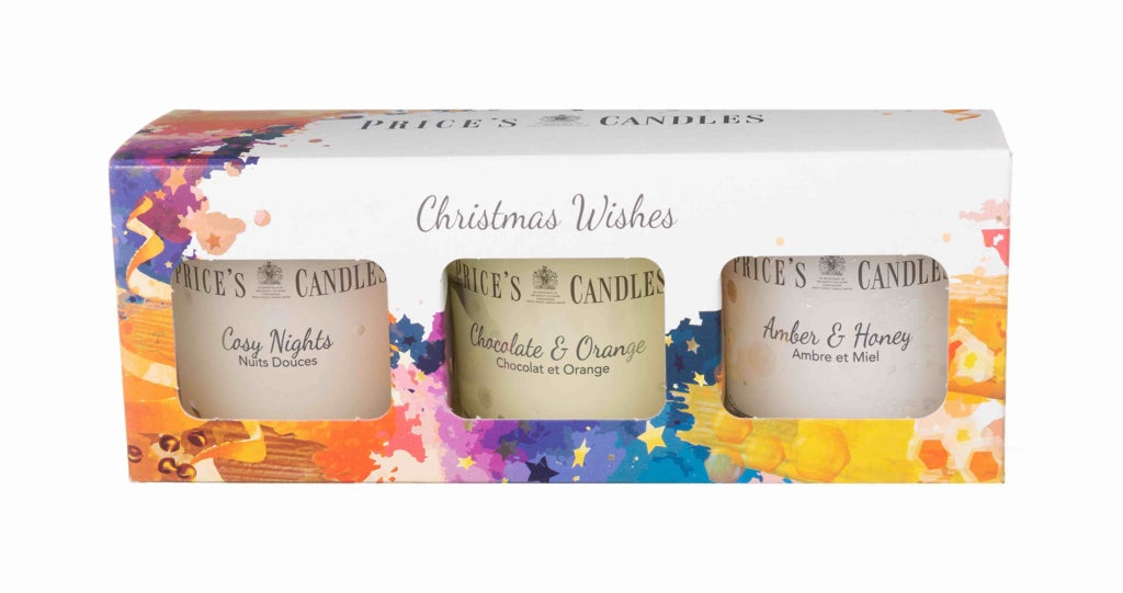 Price's Candles Christmas Wishes 3 Candle Giftset