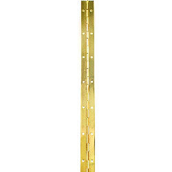 Securit Piano Hinge Brass Plated Priced Per Length 6' x 1 1/4"