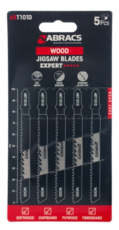 Abracs Jigsaw Blade For Wood Pack 5