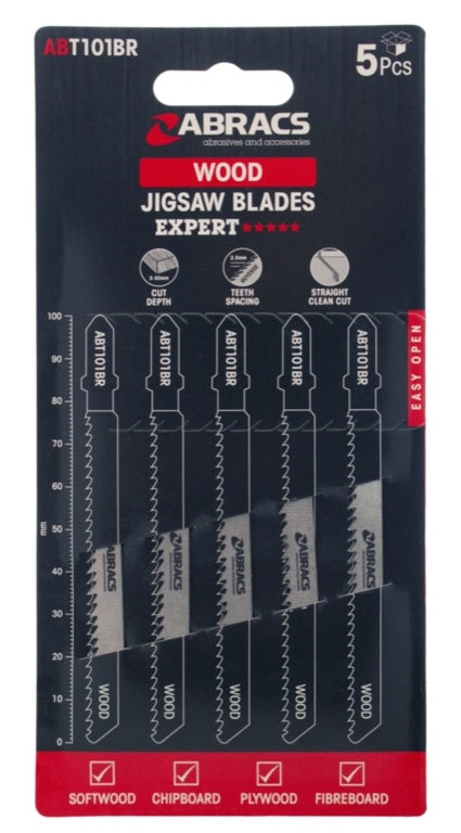 Abracs Jigsaw Blade For Wood Pack 5