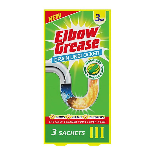 Elbow Grease Drain Unblocker Sachets 3 x 40g