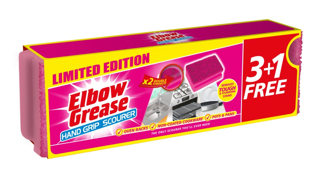 Elbow Grease Hand Grip Pink Scourer