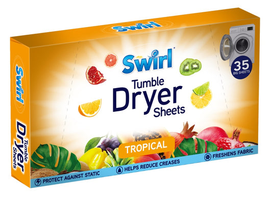 Swirl Tumble Dryer Sheets Tropical / 35 Pack