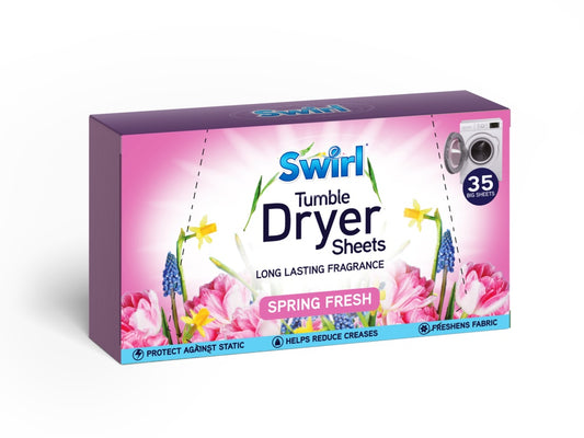 Swirl Tumble Dryer Sheets Spring Fresh / 35 Pack