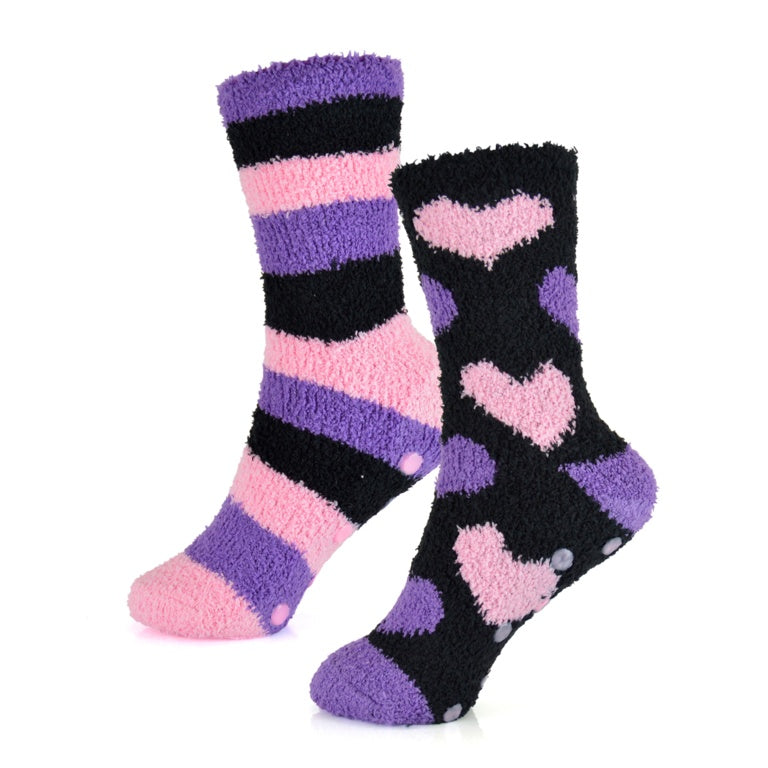 RJM Ladies Design Cosy Socks With Gripper
